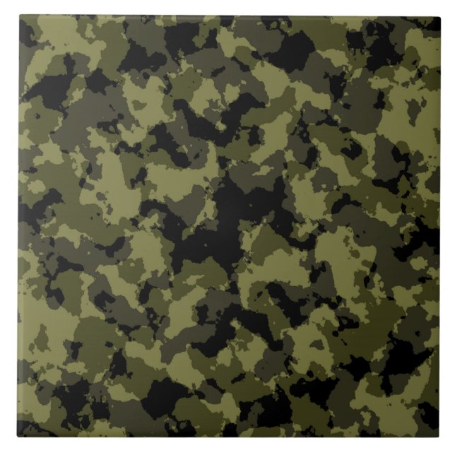 Camouflage military style pattern ceramic tile (Front)