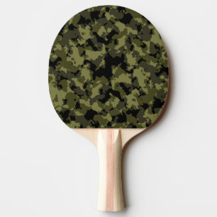 Camouflage military style pattern ping pong paddle