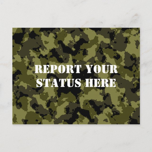 Camouflage military style postcard (Front)