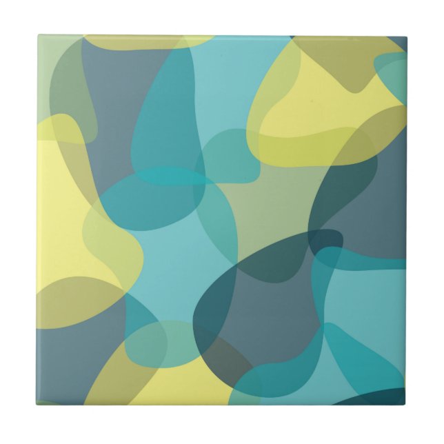 Camouflage, modern, cool, trendy, urban geometric ceramic tile (Front)