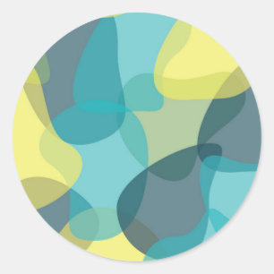 Camouflage, modern, cool, trendy, urban geometric classic round sticker