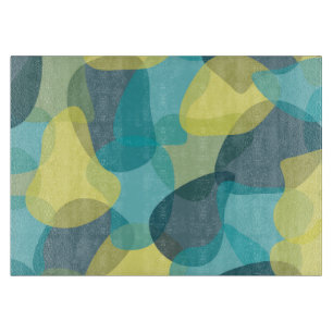 Camouflage, modern, cool, trendy, urban geometric cutting board