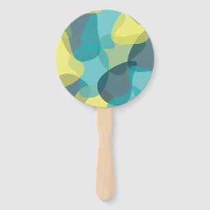 Camouflage, modern, cool, trendy, urban geometric hand fan