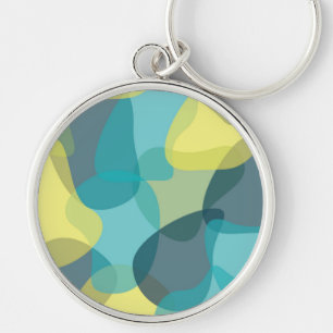Camouflage, modern, cool, trendy, urban geometric key ring