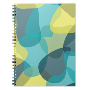 Camouflage, modern, cool, trendy, urban geometric notebook