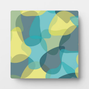 Camouflage, modern, cool, trendy, urban geometric plaque