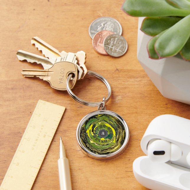Camouflage Monogram Key Ring (Desk)