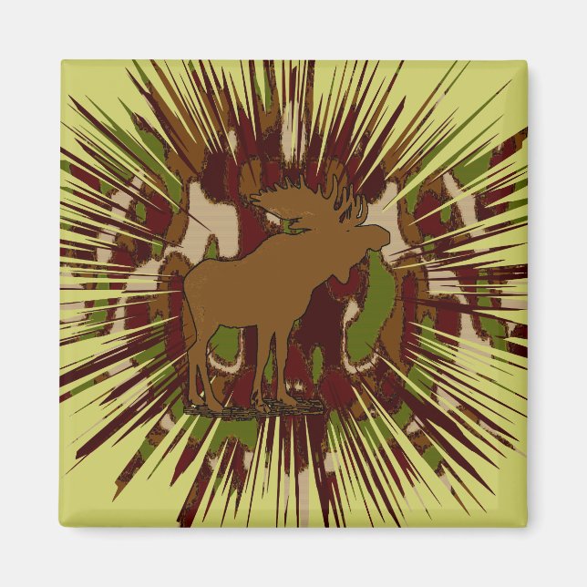 Camouflage Moose Break-out Camo Magnet (Front)
