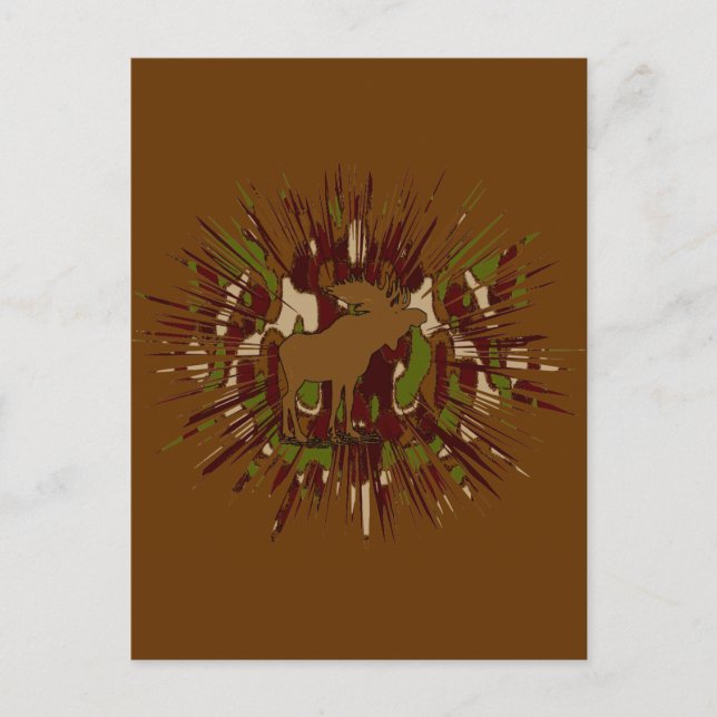 Camouflage Moose Break-out Camo Postcard (Front)