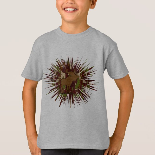 Camouflage Moose Break-out Camo T-Shirt (Front)