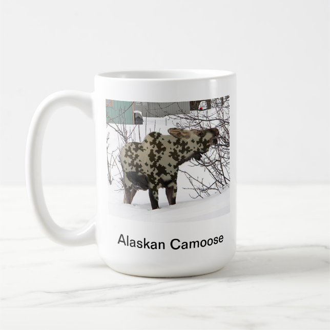 Camouflage Moose Coffee Mug (Left)