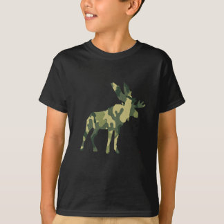 Camouflage Moose Silhouette T-Shirt