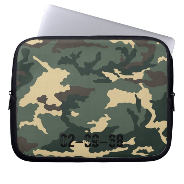 Camouflage Muster Laptop Sleeve (Front)