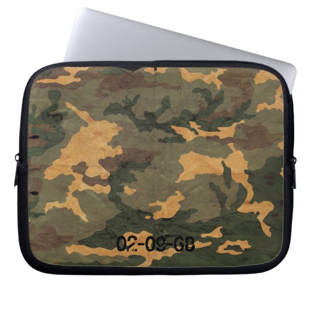 Camouflage Muster Laptop Sleeve (Front)
