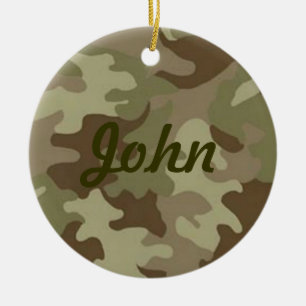 Camouflage Name Ornament