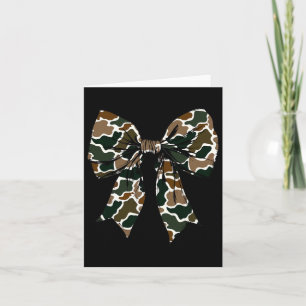Camouflage Old Camo Bow Camo Coquette Bow Hunting Card