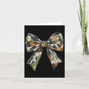 Camouflage Old Camo Bow Camo Coquette Bow Hunting Card
