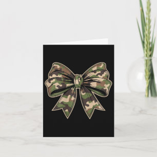 Camouflage Old Camo Bow Camo Coquette Bow Hunting Card
