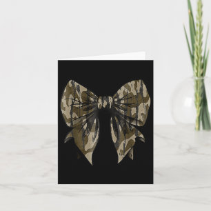 Camouflage Old Camo Bow Camo Coquette Bow Hunting Card