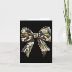 Camouflage Old Camo Bow Camo Coquette Bow Hunting Card