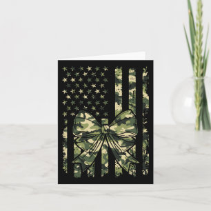 Camouflage Old Camo Bow Camo Coquette Bow Hunting  Card