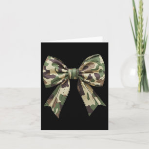Camouflage Old Camo Bow Camo Coquette Bow Hunting Card