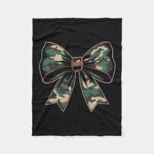Camouflage Old Camo Bow Camo Coquette Bow Hunting Fleece Blanket