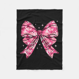 Camouflage Old Camo Bow Camo Coquette Bow Hunting Fleece Blanket