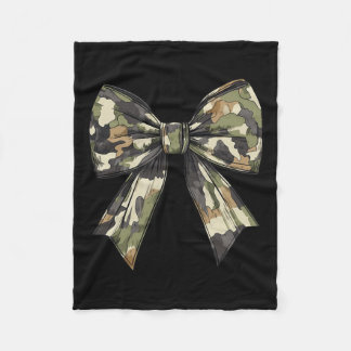 Camouflage Old Camo Bow Camo Coquette Bow Hunting  Fleece Blanket