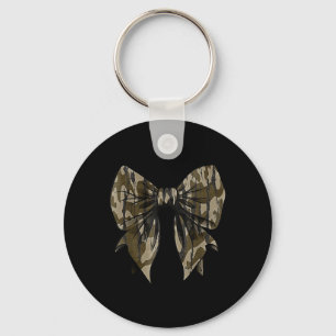 Camouflage Old Camo Bow Camo Coquette Bow Hunting Key Ring