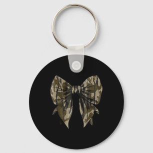 Camouflage Old Camo Bow Camo Coquette Bow Hunting Key Ring