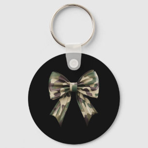 Camouflage Old Camo Bow Camo Coquette Bow Hunting Key Ring