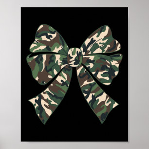 Camouflage Old Camo Bow Camo Coquette Bow Hunting  Poster