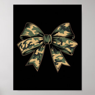 Camouflage Old Camo Bow Camo Coquette Bow Hunting  Poster