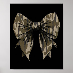 Camouflage Old Camo Bow Camo Coquette Bow Hunting Poster