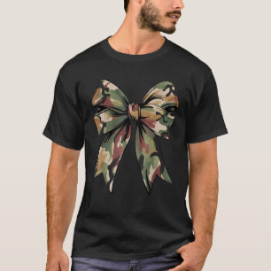 Camouflage Old Camo Bow Camo Coquette Bow Hunting  T-Shirt