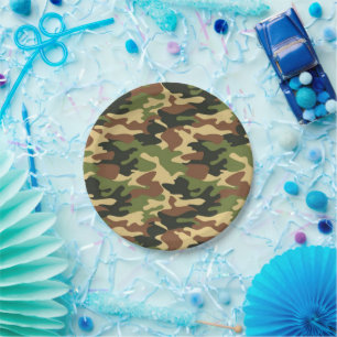 camouflage paper plate