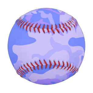 Camouflage Pastel Blue Abstract Pattern Baseball