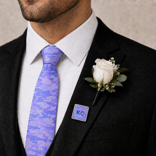 Camouflage Pastel Blue Abstract Pattern Tie