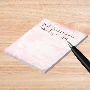 Camouflage Pastel Pink Abstract Pattern Notepad