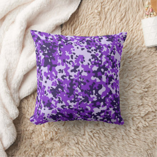 camouflage pattern 6 purple cushion