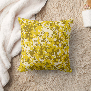 camouflage pattern 6  yellow cushion