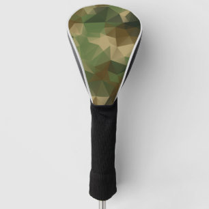 Camouflage Pattern Camo Poly Driver Cover, White Golf Head Cover