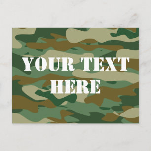 Camouflage pattern design postcards   Personalised