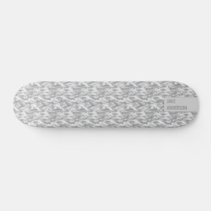 Camouflage Pattern in triple Gray Skateboard
