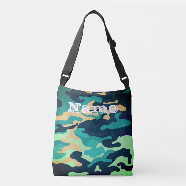 Camouflage  Pattern  Personalised  Tote (Front)