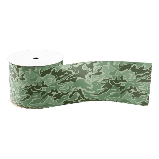 Camouflage Pattern Ribbon Grosgrain Ribbon (Spool)