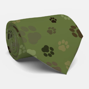 Camouflage Pawprint Tie