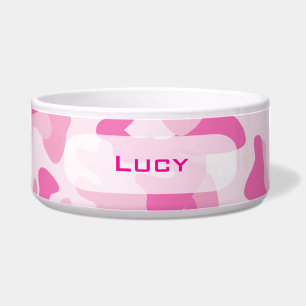 Camouflage Personalised Dog Dish