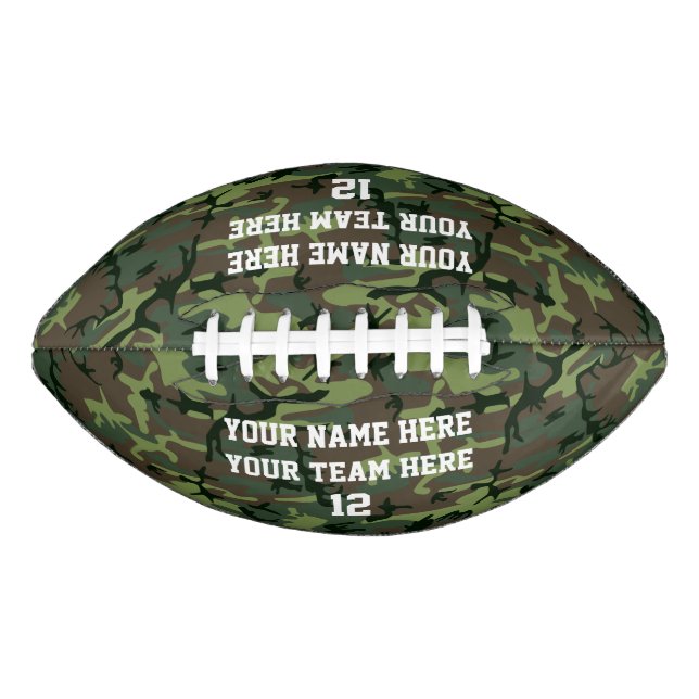 Camouflage Personalised Name Team Number Sports Football (Front)